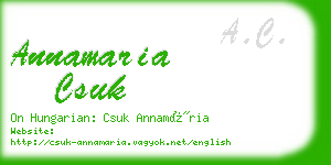 annamaria csuk business card